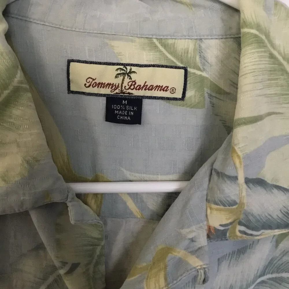 TOMMY BAHAMAS 100% SILK SHIRT SZ M